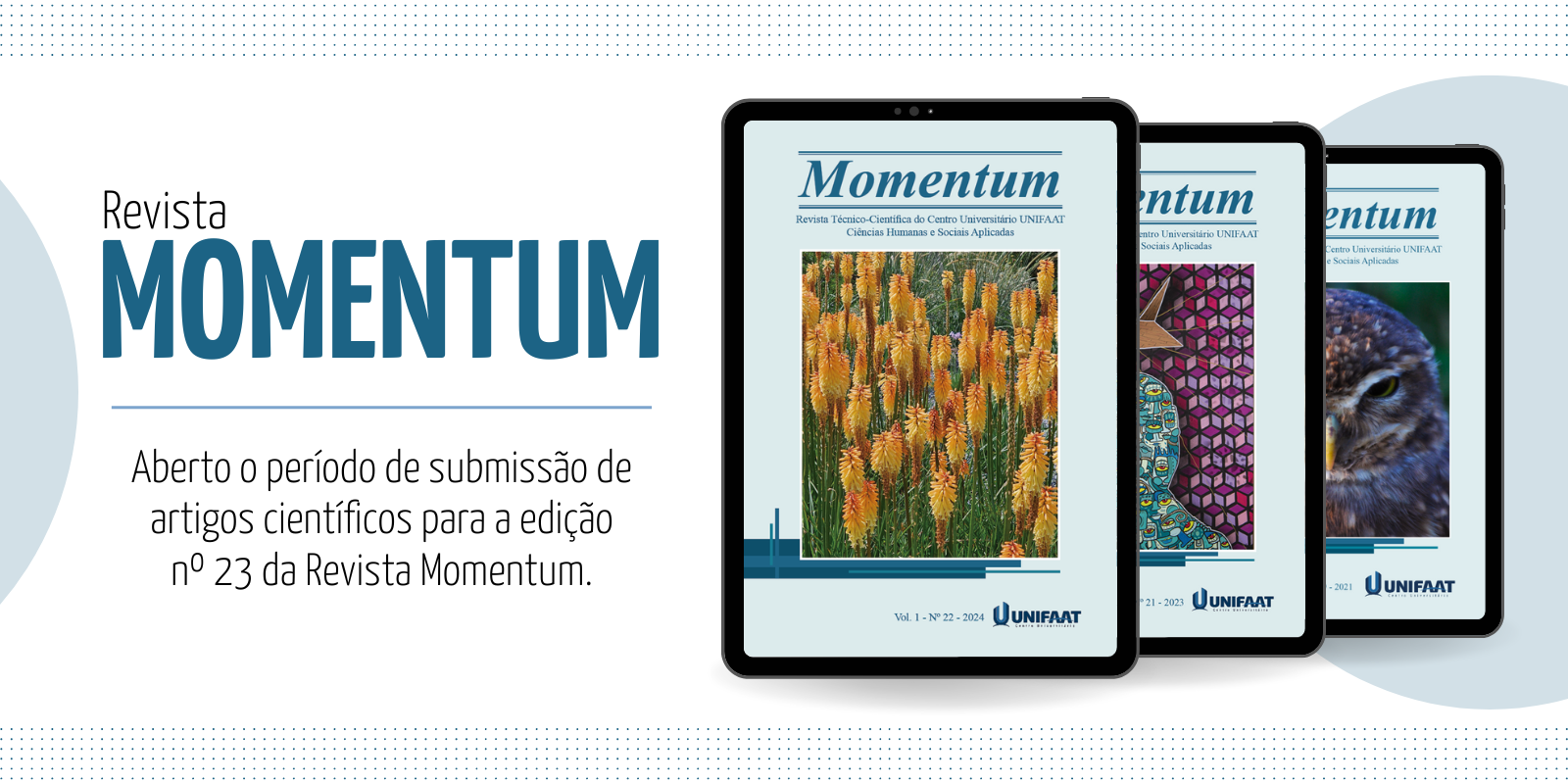 Está aberto o período de submissão de artigos para a Revista Momentum